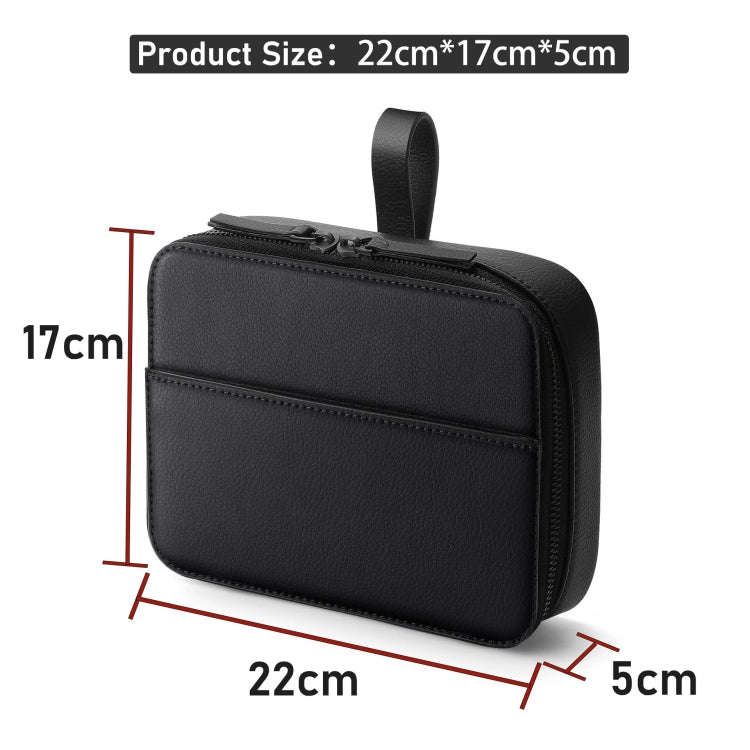 PU Leather Watch Strap Organizer Box For Apple Watch Band  Travel Storage Case(Black)