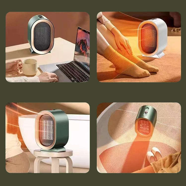 Small Desktop Electric Heater Home PTC Instant Energy-saving Heater, Spec: EU Plug(Green)