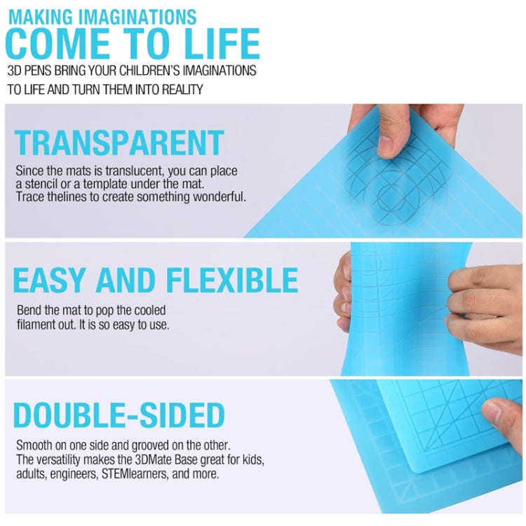 3D Printing Pen Copy Silicone DIY Painting Template Mat, Specification: Blue