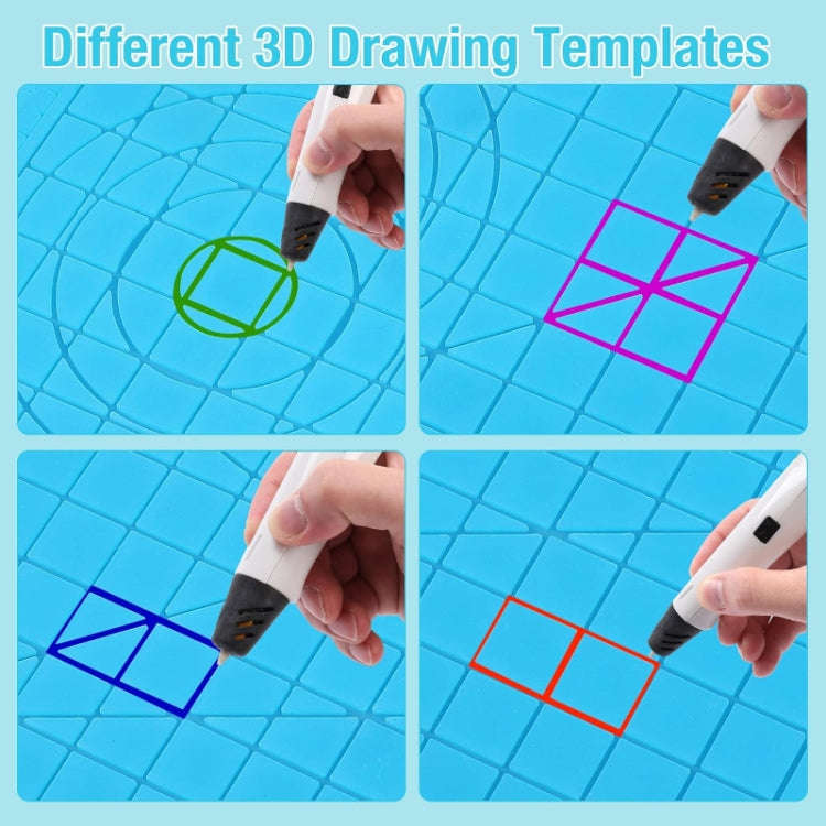 3D Printing Pen Copy Silicone DIY Painting Template Mat, Specification: Blue