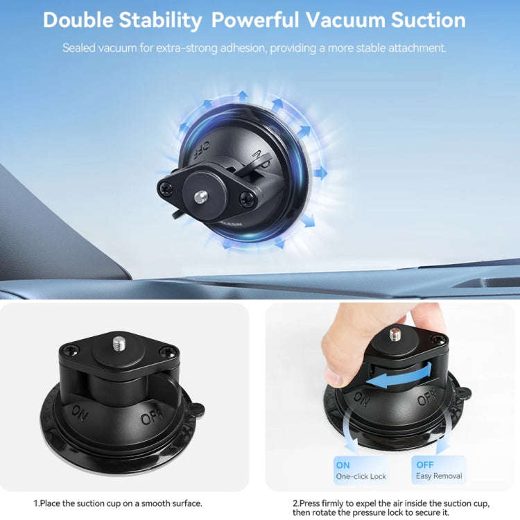 TELESIN Magnetic Base With 1/4 Inch Interface for DJI Pocket 3 / Insta360 Camera & Smart Phones W...
