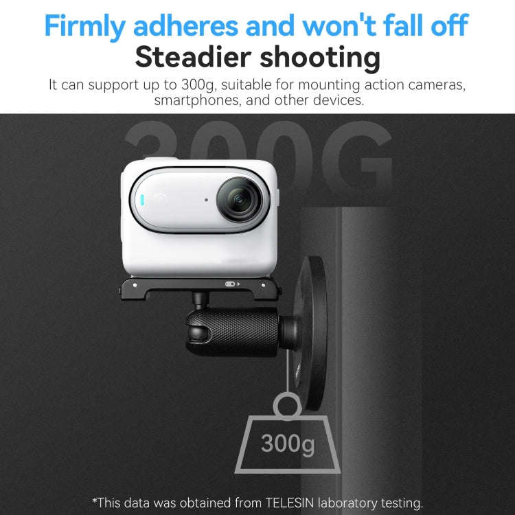 TELESIN Magnetic Base With 1/4 Inch Interface for DJI Pocket 3 / Insta360 Camera & Smart Phones W...