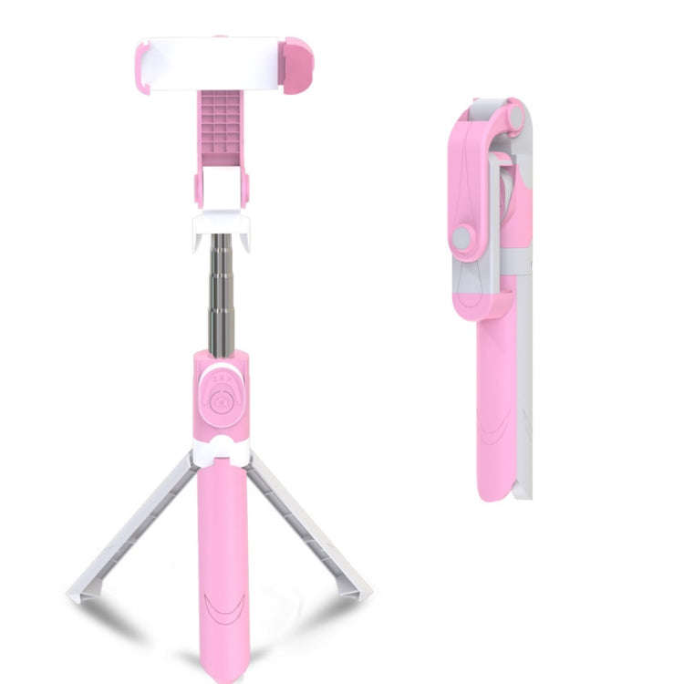 XT09 Live Cell Phone Tripod Selfie Stick Bracket Bluetooth Selfie Stick(Pink)
