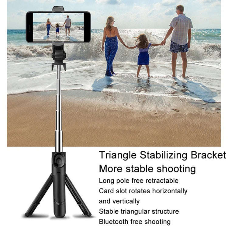 XT09 Live Cell Phone Tripod Selfie Stick Bracket Bluetooth Selfie Stick(Black)
