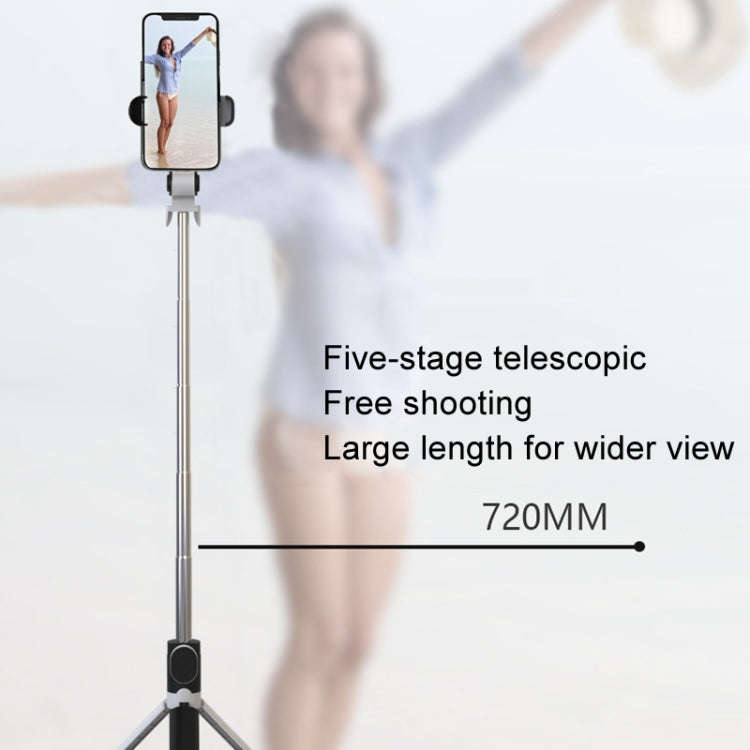 XT09 Live Cell Phone Tripod Selfie Stick Bracket Bluetooth Selfie Stick(Black)