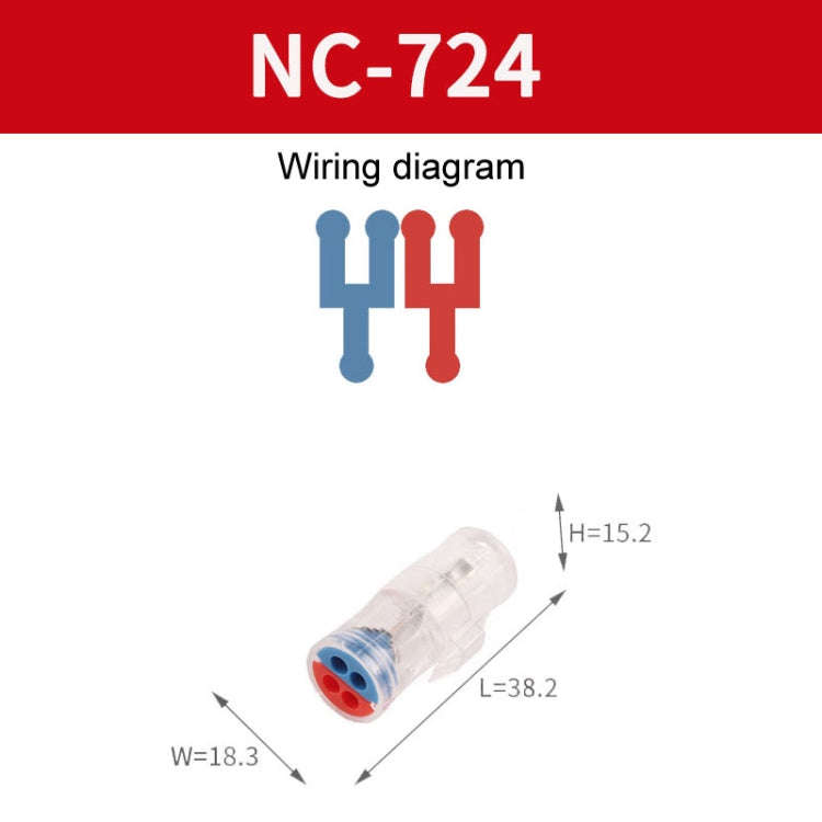 4pcs Direct Insertion Of Quick Terminal Block Wire Connector Clamps, Model: NC-724