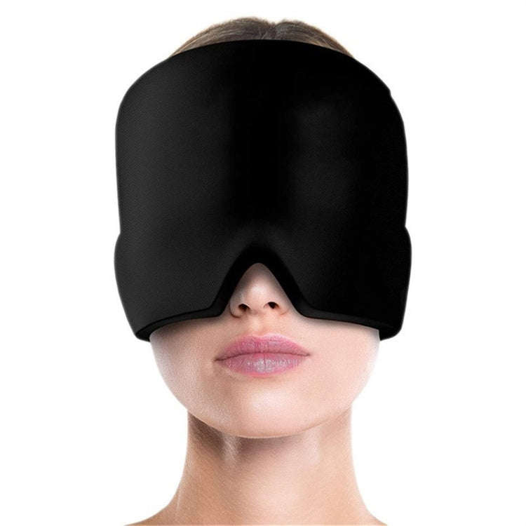 Gel Ice Hood Cooling Eye Mask Hot and Cold Compress Headband for Headache, Spec: Double-layer (Bl...