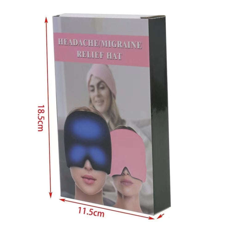 Gel Ice Hood Cooling Eye Mask Hot and Cold Compress Headband for Headache, Spec: Double-layer (Blue)
