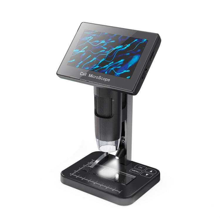 HD Electronic Digital Microscope 5 Inch Screen Touch Key 8000X Biological Cell Electronic Magnify...