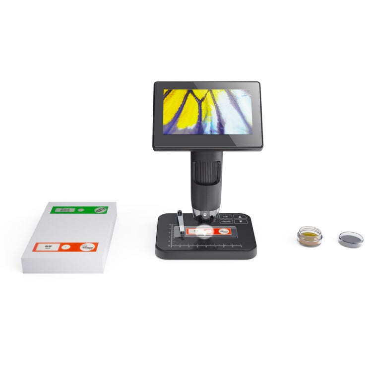 HD Electronic Digital Microscope 5 Inch Screen Touch Key 8000X Biological Cell Electronic Magnify...