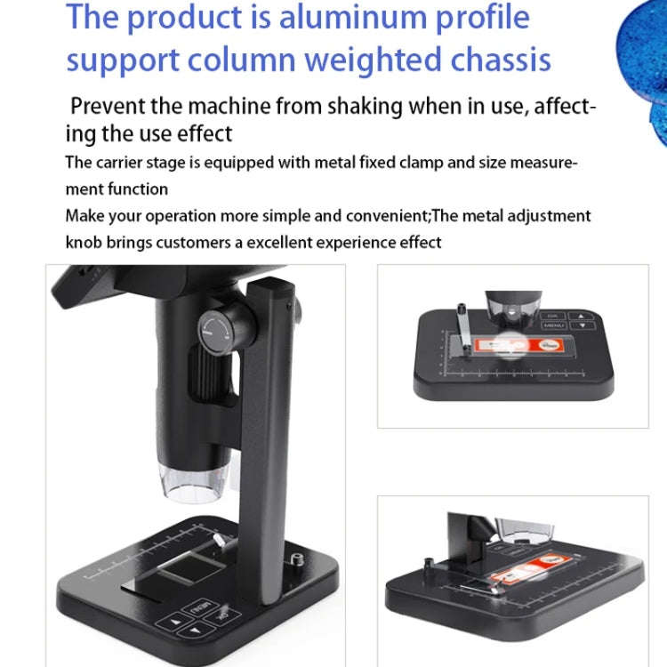 HD Electronic Digital Microscope 5 Inch Screen Touch Key 8000X Biological Cell Electronic Magnify...