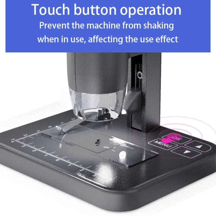 HD Electronic Digital Microscope 5 Inch Screen Touch Key 8000X Biological Cell Electronic Magnify...