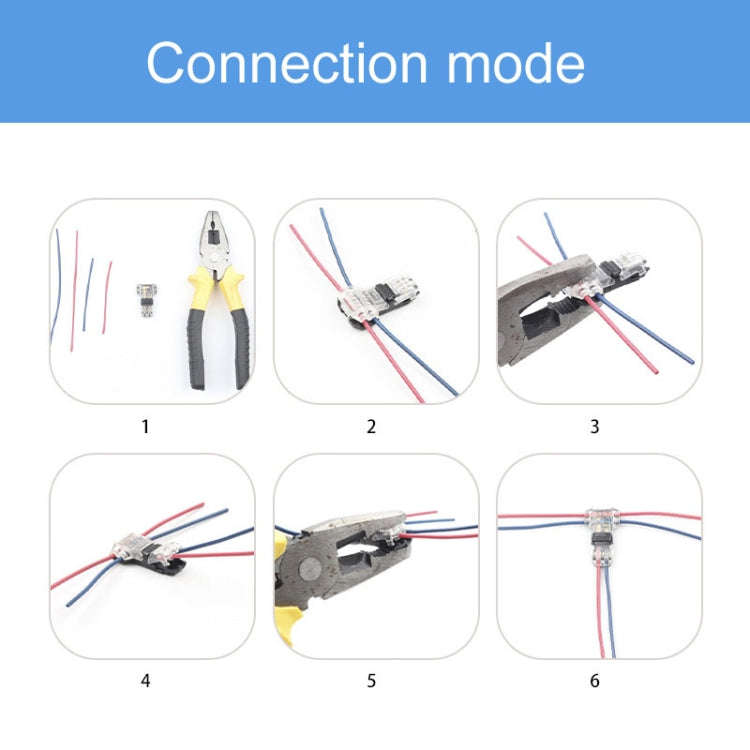 Straight Plug Quick Terminal Block No Strip Multifunctional Wire Connector, Model: T2