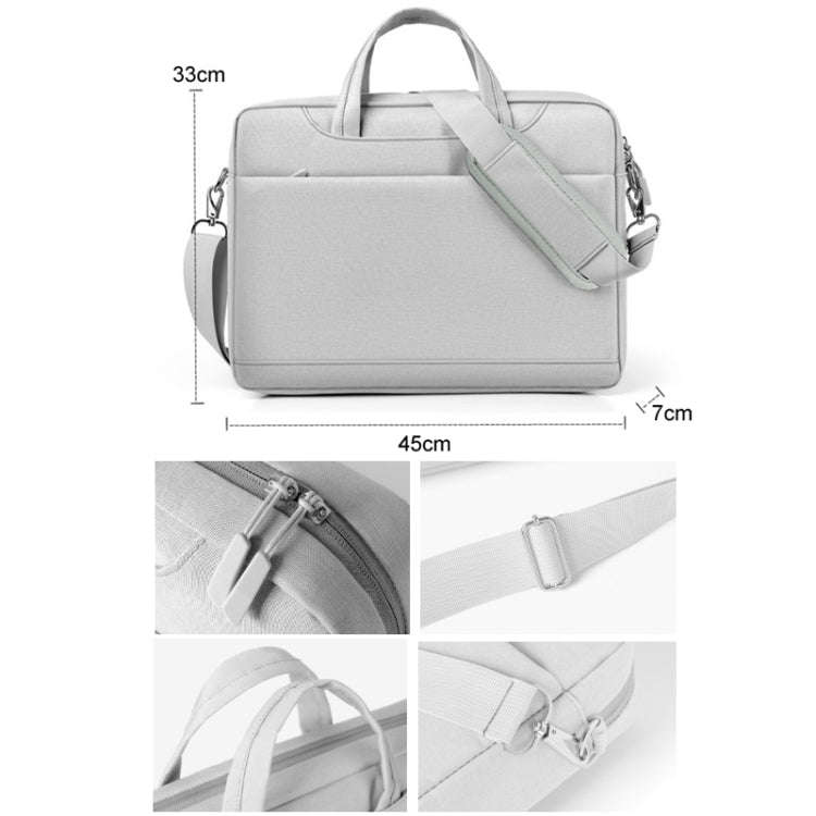 17.3 inch Portable Crossbody Air Bag Gaming Computer Laptop Shoulder Bag(Light Gray)