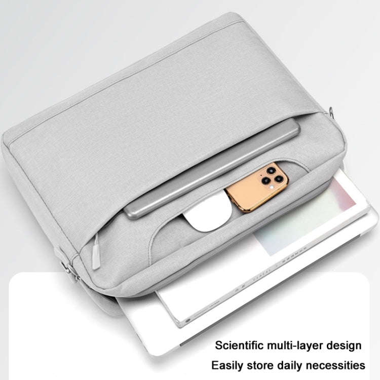 17.3 inch Portable Crossbody Air Bag Gaming Computer Laptop Shoulder Bag(Light Gray)