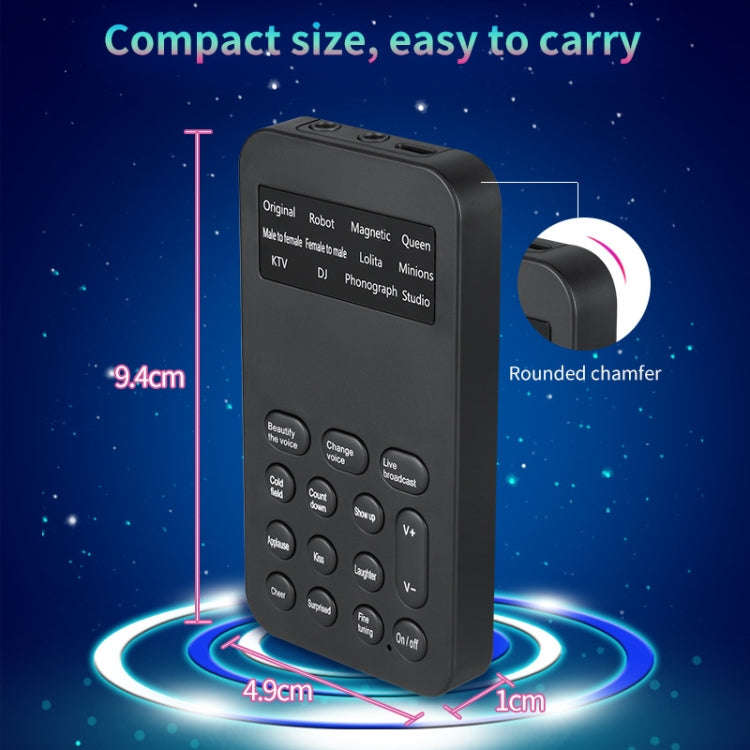 S9 Mobile Phone Computer Live Sound Card Voice Changer Game Karaoke Recording Audio Transformer(E...