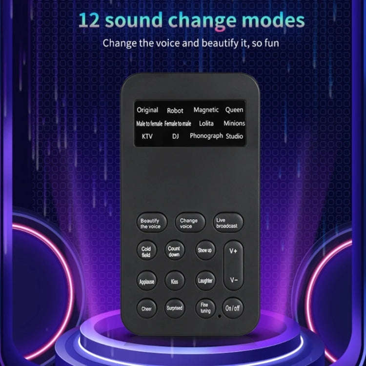 S9 Mobile Phone Computer Live Sound Card Voice Changer Game Karaoke Recording Audio Transformer(E...
