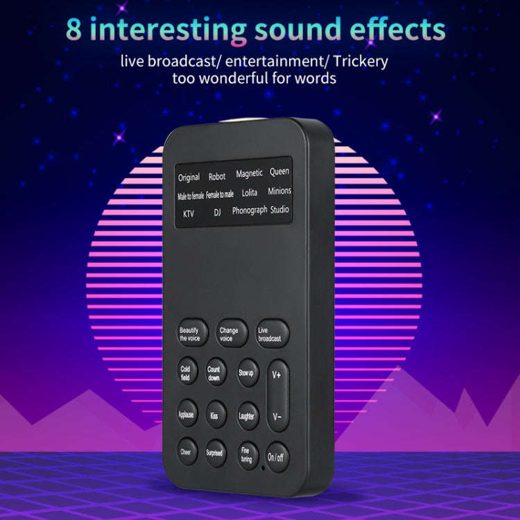 S9 Mobile Phone Computer Live Sound Card Voice Changer Game Karaoke Recording Audio Transformer(E...
