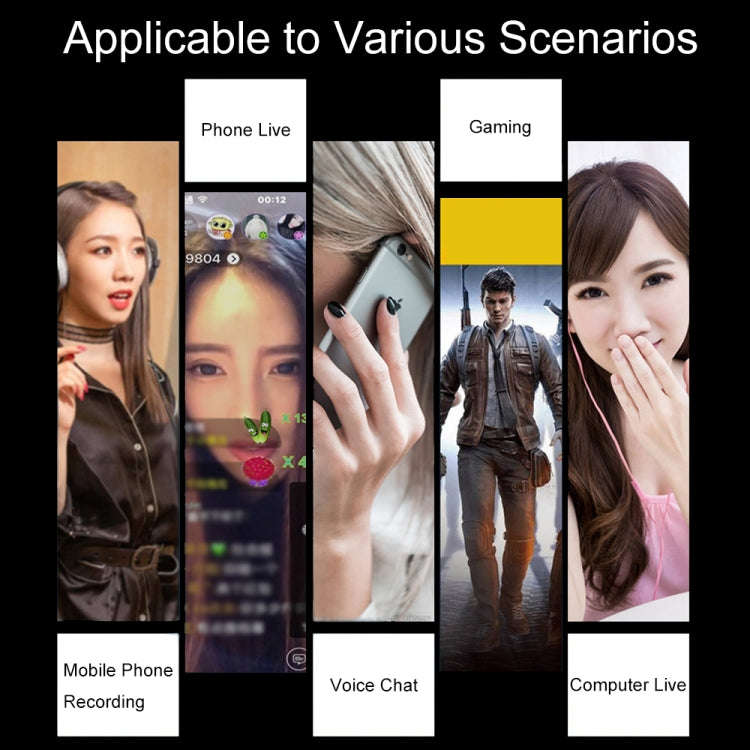 S9 Mobile Phone Computer Live Sound Card Voice Changer Game Karaoke Recording Audio Transformer(E...