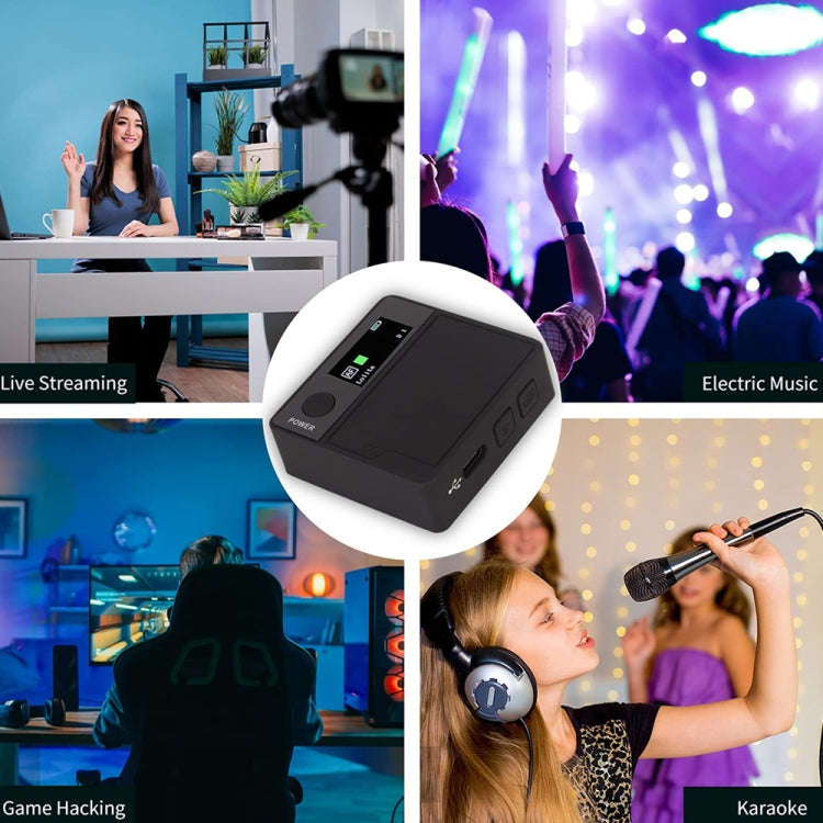 A9 Mobile Phone Computer Live Recording Mini Color Screen Display Sound Card Voice Changer, Spec:...