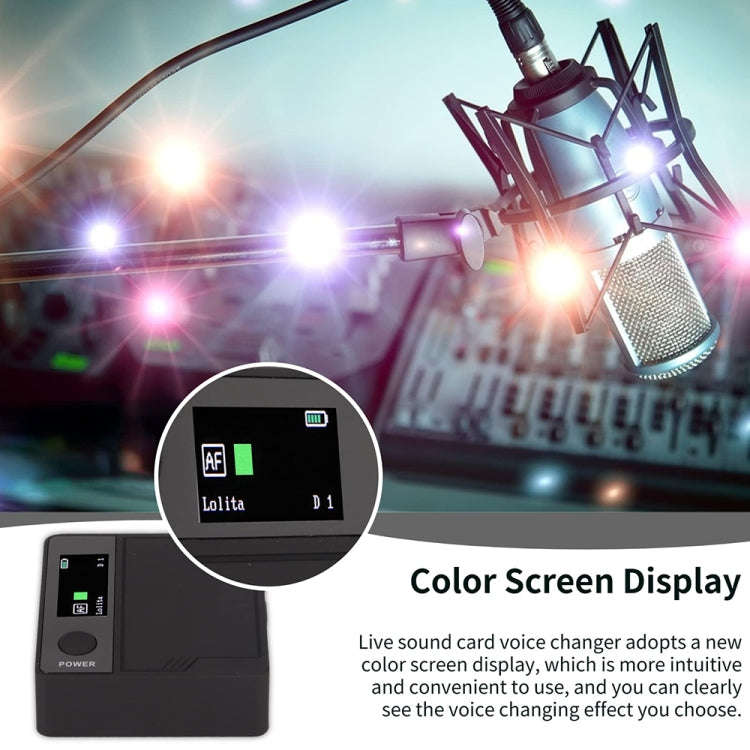 A9 Mobile Phone Computer Live Recording Mini Color Screen Display Sound Card Voice Changer, Spec:...