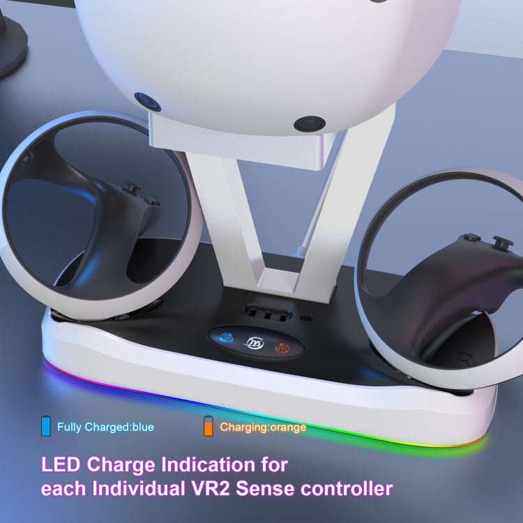 JYS-P5155 For PlayStation VR 2 Magnetic Charging Base With RGB Light VR Glasses Storage Rack Game...