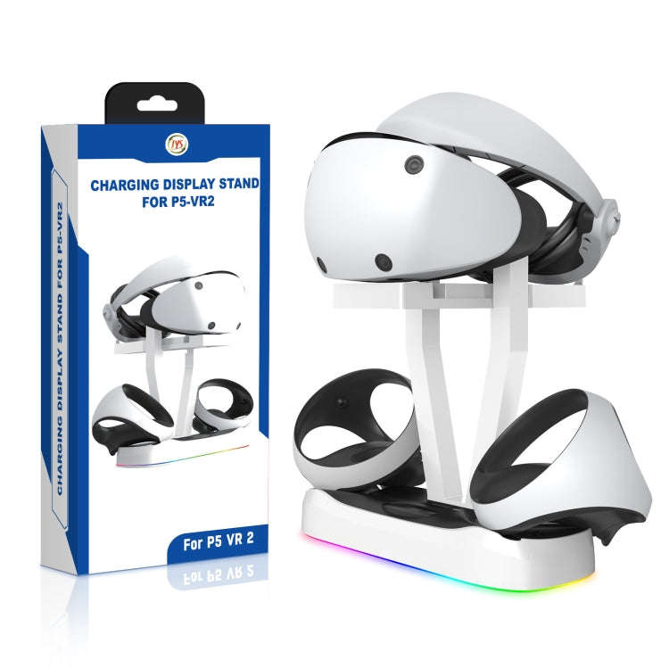 JYS-P5155 For PlayStation VR 2 Magnetic Charging Base With RGB Light VR Glasses Storage Rack Game...