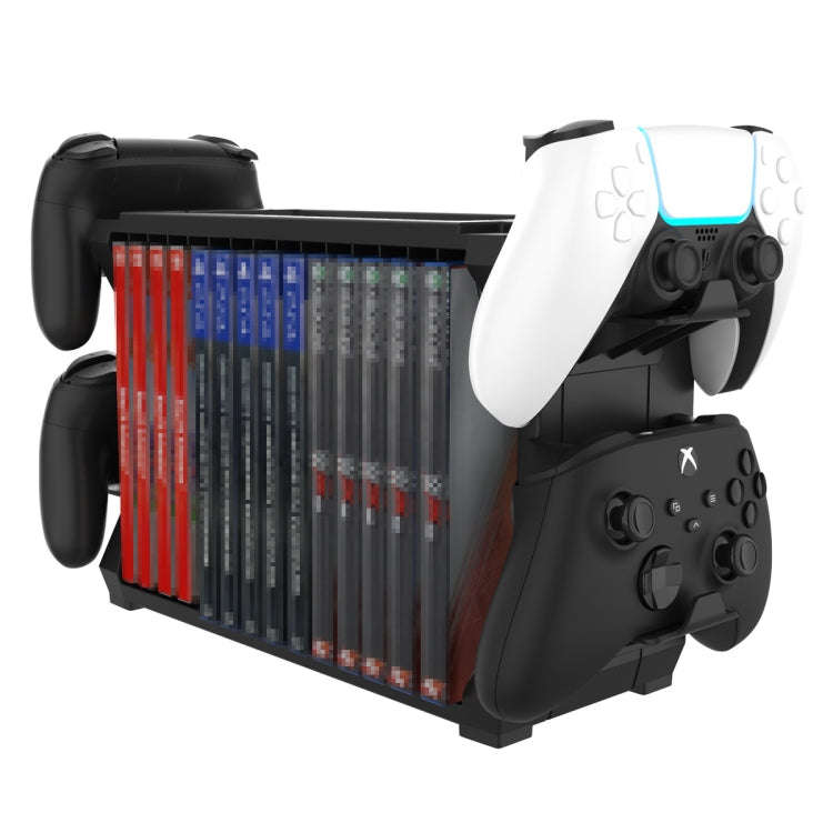 DOBE HHC-P5028 Multi-functional Console Disk Organizer Gamepad Storage Stand For PS5 / Switch / X...