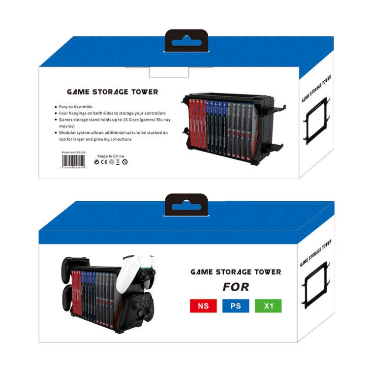 DOBE HHC-P5028 Multi-functional Console Disk Organizer Gamepad Storage Stand For PS5 / Switch / X...