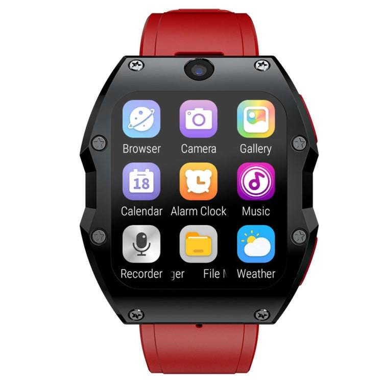 LOKMAT Appllp 3 Max 2.02-Inch Plug Card 4G Call Waterproof Sport Smart Watch With SOS(Claret)