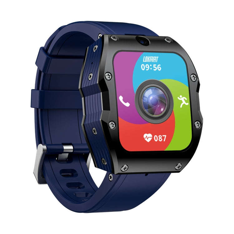 LOKMAT Appllp 3 Max 2.02-Inch Plug Card 4G Call Waterproof Sport Smart Watch With SOS(Blue)