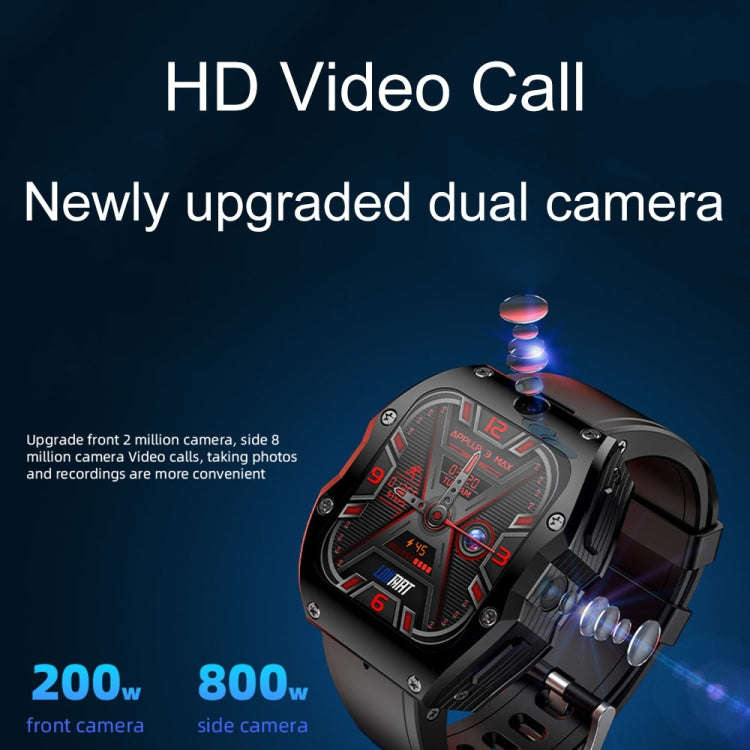 LOKMAT Appllp 3 Max 2.02-Inch Plug Card 4G Call Waterproof Sport Smart Watch With SOS(Blue)