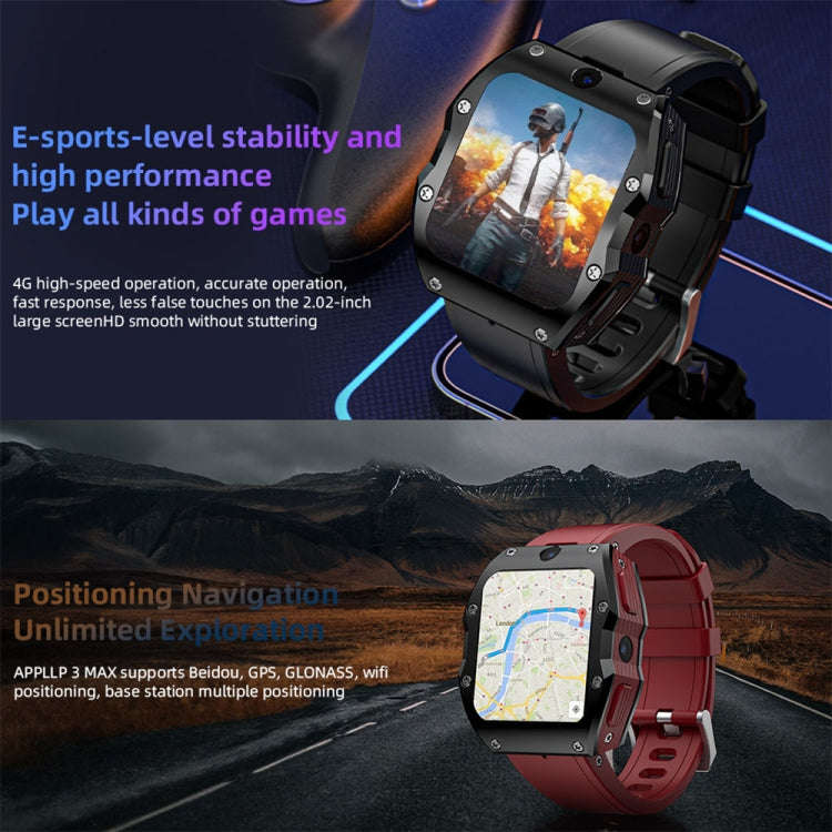 LOKMAT Appllp 3 Max 2.02-Inch Plug Card 4G Call Waterproof Sport Smart Watch With SOS(Blue)