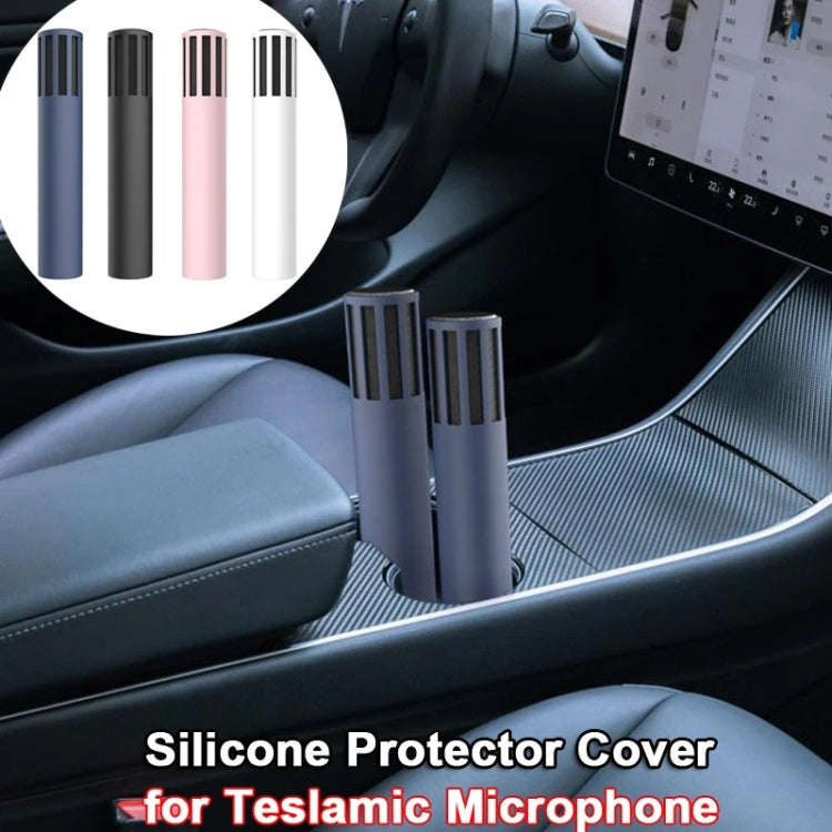 For Teslamic Microphone 1pair Silicone Protective Case Wireless Mic Cover(Advanced Gray)