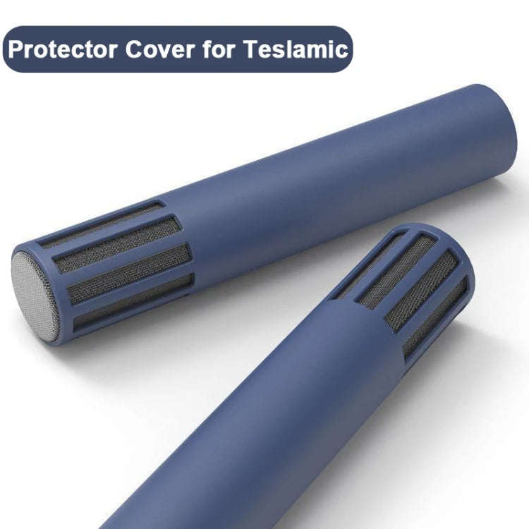 For Teslamic Microphone 1pair Silicone Protective Case Wireless Mic Cover(Advanced Gray)