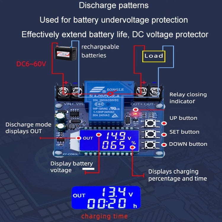 Battery Overshoot & Over-Discharge Protection Automatic Shutdown Switch Module