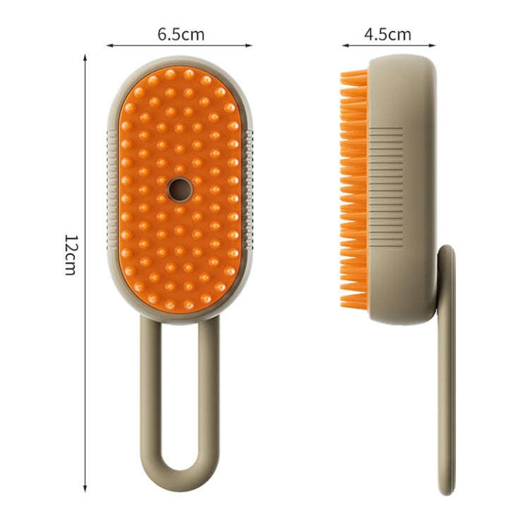 Pet Electric Spray Comb Rechargeable Cat Steamy Grooming Brush Cleaning Tool(Coffee)
