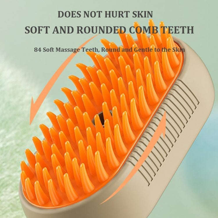 Pet Electric Spray Comb Rechargeable Cat Steamy Grooming Brush Cleaning Tool(Coffee)