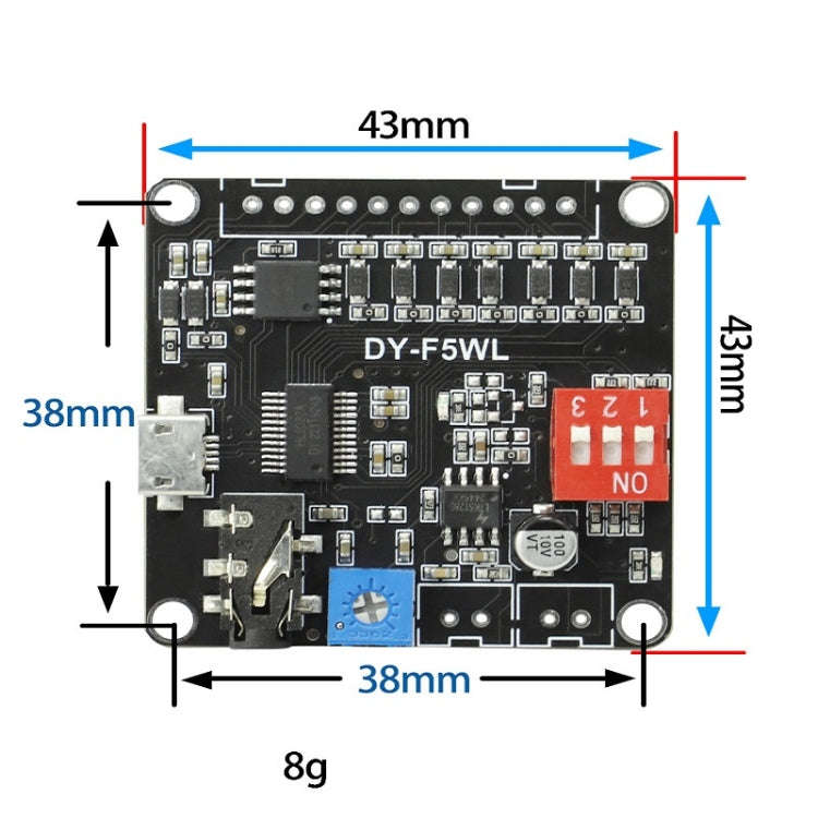 5W MP3 Voice Playback Control 32M Storage Custom Audio Module