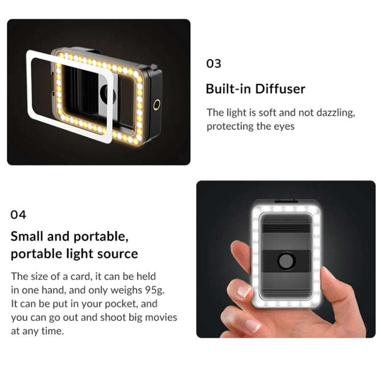 APEXEL  Multifunctional Fill Light Phone Clip With 1/4 Inch & M17 M37 Thread Tnterface APL-FL.23