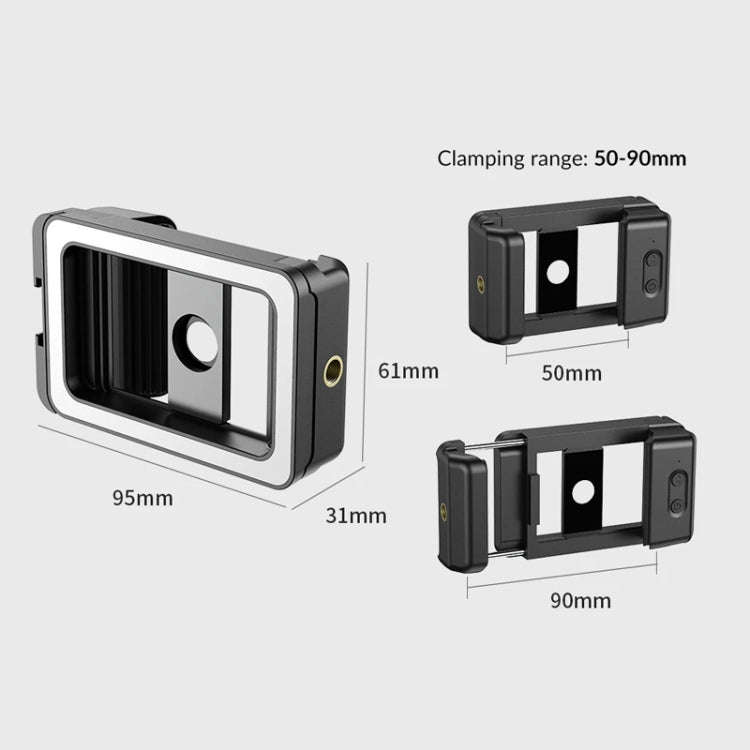 APEXEL  Multifunctional Fill Light Phone Clip With 1/4 Inch & M17 M37 Thread Tnterface APL-FL.23