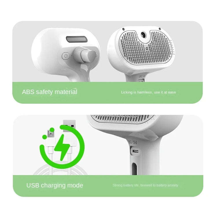 RK56 USB Charging Spray Pet Grooming Comb Cat and Dog Hair Removal Tool Pet Products(Green)