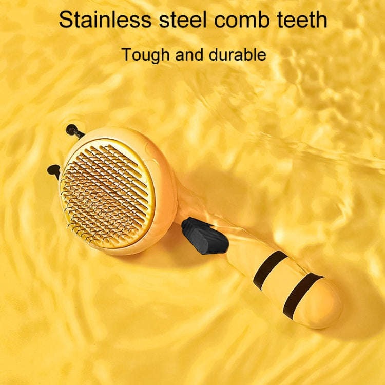 Bee Pet Comb Cats Hair Removal Massage Needle Brush(Pink)