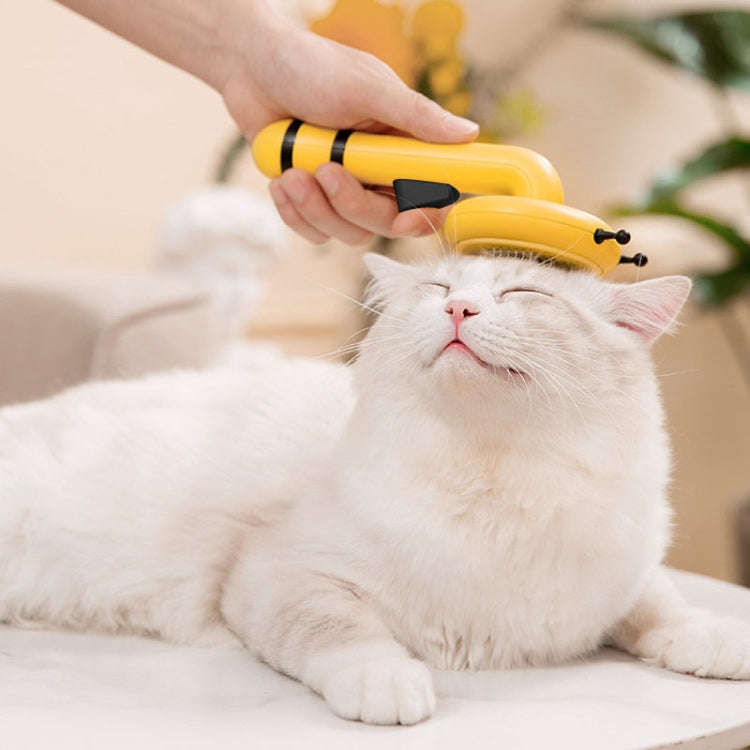 Bee Pet Comb Cats Hair Removal Massage Needle Brush(Pink)