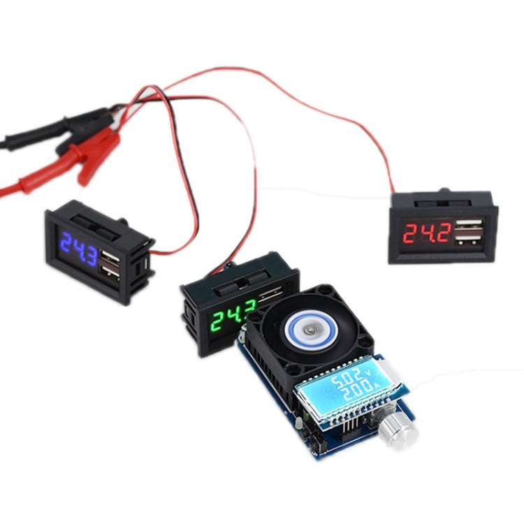 Digital Display Lithium Battery Pack To 5V USB Converter Step-Down Module(Random Color Delivery)