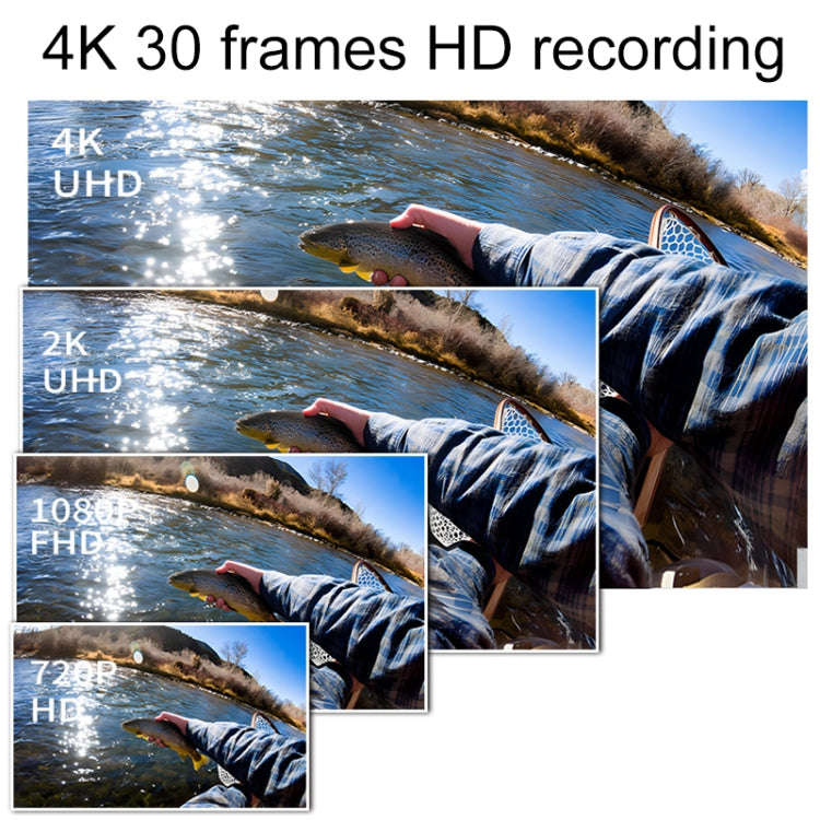 4K/30FPS 5G/2.4G HD Night Video Outdoor Waterproof Riding Record Thumb Camera, Spec: Standard Black