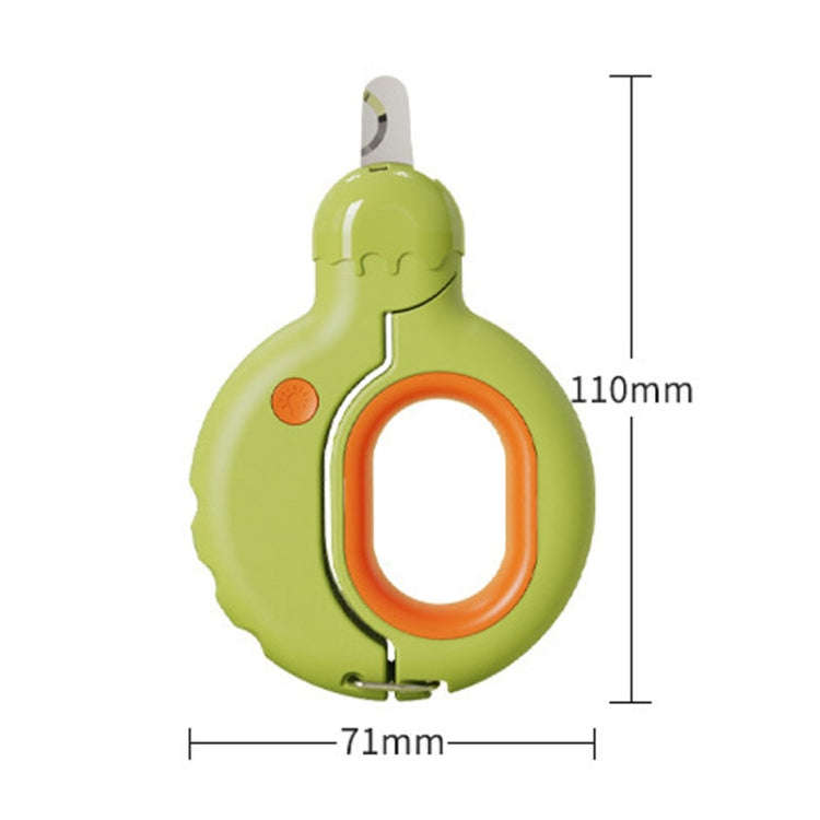 Pet Nail Clipper Dogs And Cats Fingernail Trimmers With LED Lighting(Green)