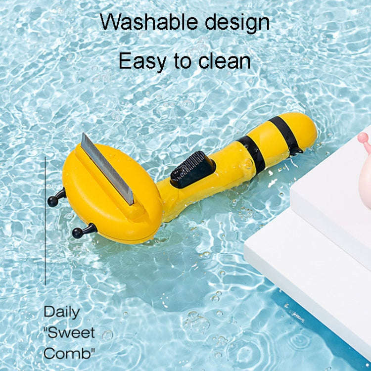 Bee Pet Comb Cats Hair Removal Knots Thinning Knife Comb(Pink)