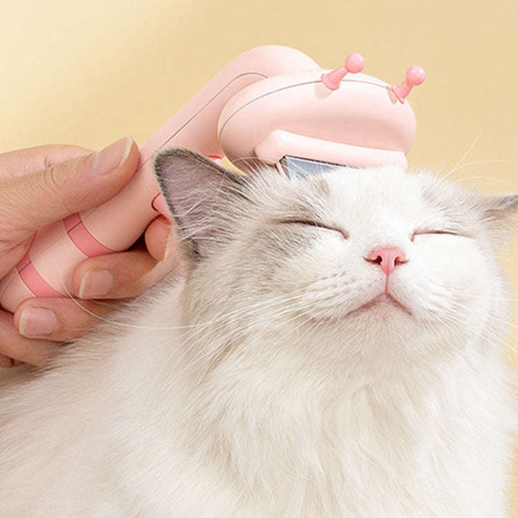 Bee Pet Comb Cats Hair Removal Knots Thinning Knife Comb(Pink)