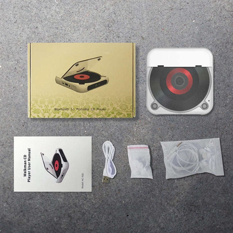 Kecag KC-918 Bluetooth CD Player Rechargeable Touchscreen Headphone Small Music Walkman(Black)